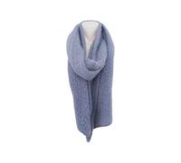 HomeRelax&Style Winter Damen Schal Trapez » Bou amenschal 200x40 cm » Winterschal Trapezschal » Alpaca Touch-Feeling | weich & flauschig Farbe Blau