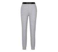 Homewearhose HUGO UNDERWEAR "SPORTY LOGO_PANTS", Damen, Gr. M, N-Gr, grau (medium grau 036), Sweatware, Obermaterial: 66% Baumwolle, 30% Polyester, 4% Elasthan, unifarben, Basic lang, Hosen Homewearho