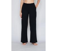 Homewearhose JOOP "Cosy", Damen, Gr. 38, N-Gr, schwarz, Jersey, Obermaterial: 95% Baumwolle, 5% Elasthan, unifarben, Basic kurz, Hosen, mit elegantem High-Waist-Design (73818960-38) schwarz