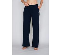 Homewearhose JOOP "Cosy", Damen, Gr. 40, N-Gr, blau, Jersey, Obermaterial: 95% Baumwolle, 5% Elasthan, unifarben, Basic kurz, Hosen, mit elegantem High-Waist-Design (73776155-40) blau