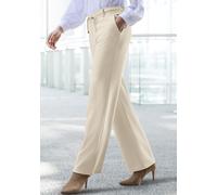Homewearhose LASCANA, Damen, Gr. 40/42, N-Gr, beige (sand), Obermaterial: 70% Viskose, 25% Polyamid, 5% Elasthan, unifarben, Basic, Hosen, in weich fließendem Material, Loungewear (44032359-40) sand
