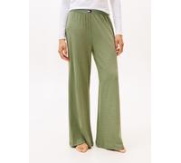 Homewearhose "RIB", Damen, Gr. L (40), N-Gr, khaki heather, Rippware, Obermaterial: 57% Baumwolle, 38% Polyester, 5% Elasthan, TOMMY HILFIGER UNDERWEAR, lang, Hosen, elastischer Bund, weites Bein (732