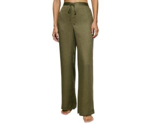 Homewearhose TRIUMPH "Silky Sensuality Trousers", Damen, Gr. 44, N-Gr, grün (martini olive), Satin, 100% Lyocell, unifarben, bequem knöchellang, Hosen Homewearhose, mit Monogram-Jaquard (41440116-44)