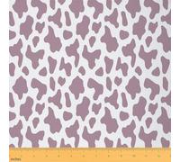 Homewish Malvenfarbener Kuhdruck Stoffe zum Nähen Kinder Niedliche Kuhhaut Stoff Meterware 920x150cm Rustikales Bauernhaus Patchwork Stoffe Paket Cartoon Tierhaut DIY Reupholstery Polsterstoff