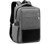 HOMIEE Laptop Rucksack Herren Arbeit Rucksack Travel Backpack Reiserucksack Tagesrucksack für Business Reisen Camping Wandern Uni, Oxford, 15,6 Zoll, Grau