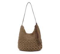 HomKuch Frauen Sommer Strand Handtasche Taschen Urlaub gewebt Stroh Tote Tasche mit Tasseln