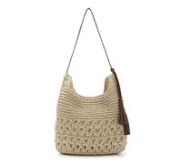 HomKuch Frauen Sommer Strand Handtasche Taschen Urlaub gewebt Stroh Tote Tasche mit Tasseln