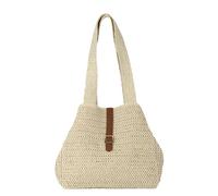 HomKuch Frauen Stroh Strandtaschen Sommer Stroh Tragetasche Handgemachte gewebte Umhängetasche für Urlaub Reisen