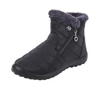 HomKuch Schneestiefel für Damen, Winter warmes Fell gefüttert bequeme Knöchel Gehstiefel
