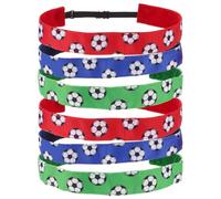 HOMOCONO 6er-Pack Fußball-Stirnbänder: Schweißbänder zum Laufen, rutschfeste, elastische Sport-Stirnbänder, Haarbänder für Fußballfans Damen und Herren