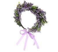 HOMOCONO Blumenkranz Lavendel Künstlich Handgefertigt für Strandurlaub und Braut Haarschmuck Damen 1 Stück Angenehm zu Tragen Zufällige Farbe