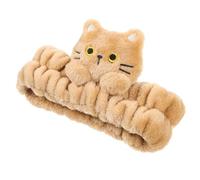 HOMOCONO Spa Stirnband mit Katzenohren aus Korallfleece Praktisches Antirutschendes Stirnband zum Gesichtwaschen Süß und Stylisch für Damen im Alltag