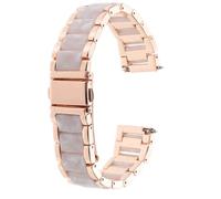 HOMOCONO Uhrenarmband Herrenuhrenarmband aus Edelstahl und Kunstharz Rutschfest Austauschbar für Business Männer