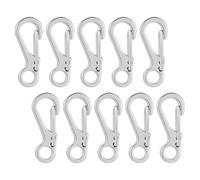 Homoyoyo 10 Stück Kleiner Karabiner Schlüsselanhänger aus Zinklegierung Robuster Schlüsselhalter für Outdoor Sport und Camping Kompakt und Praktisch für Schlüsselringe