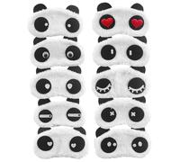 Homoyoyo 10 Stück Teiliges Schlafmaske aus Hautfreundlichem Baumwoll plüsch Verstellbar und Weich mit Niedlichem Cartoon Panda Design zum Entspannen Augenentspannung und Erholsamem Schlaf