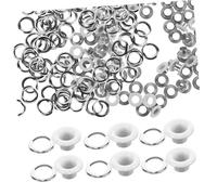 Homoyoyo 100stücke Eisen Stoffösen Ösen Verdickte Ösen Für Vorhänge Markisen Leder Zelte Schuhe Taschen Einfach Zu Verwenden Installieren Robuste Knopfverschlüsse Für Schwere Materialien