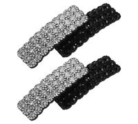 Homoyoyo 2 Paare Bling Haarklammern Kristall Strass Haarspangen für Brautfrisur Funkelnde Seitenclips und Pony Haarklammern Vielseitig für Hochzeiten Abschlussball und Festliche Anlässe