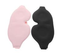 Homoyoyo 2 Stück 3d-konturierte Verdunkelungs Schlafmasken Druckfreie Verstellbare Augenbinde aus Hautfreundlichem Material Lichtundurchlässig für Büro Flugzeug und Zuhause