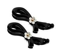 Homoyoyo 2 Stück Blumen Haarspangen Damen Bananenspangen Elegante Rutschfeste Haarklammern für Pferdeschwanz Modische Wiederverwendbare Haarclips für Frauen und Mädchen Geeignet für