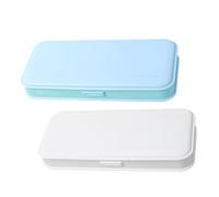 Homoyoyo 2 Stück Großes Teiliges Stiftebox aus Mattem PP Material Multifunktionale Aufbewahrungsbox für Schüler Farblich Gemischtes Platzsparendes Schreibzubehör für Schule Zufällige Farbe