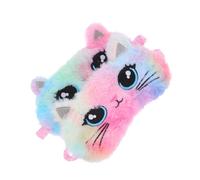 Homoyoyo 2 Stück Niedliche Tier Schlafmaske aus Weichem Plüsch Katzen Augenbinde für Teenager und für Reisen und Nickerchen Effektive Lichtisolierung Pastellfarben