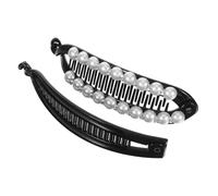 Homoyoyo 2 Stück Vintage Haarkamm Und Bananenclip Aus Metall 15,5cm Mit Perlen Damen Haaraccessoire Für Elegante Hochsteckfrisuren Und Festen Halt Bei Partys Und Alltag