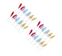 Homoyoyo 20 Stck. Teiliges Plüsch Hasenohren Haarreif Mix aus Pailletten für Party Karneval Fasching Cosplay Stirnband Mädchen Jungen Ostern Zubehör Zufällige Farbe