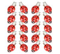 Homoyoyo 20 Stück 20 Stück Haarspangen Marienkäfer aus Kunststoff Bunte Siebenpunktige Haarklammern für Mädchen Sichere Haarnadeln für Alltag Party und Festival