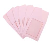 Homoyoyo 20 Stück Kartenhülle aus Kraftpapier Rosa Kleine Kartenhüllen Transparente Ausweishülle Kartenhalter für Spielkarten und Album Kartenhüllen