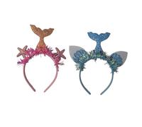 Homoyoyo 2stücke Haarbänder im Meerjungfrauen-design Haaraccessoires für Party Federleicht Hübsch Rosa und Blau Kopfschmuck für Mädchen
