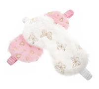 Homoyoyo 2stücke Lichtdichte Augenmaske Schlafmaske aus Plüsch Lichtundurchlässige Maske für Reisen Elastische Schlaf-augenabdeckung Bequem für Pausen und Outdoor-aktivitäten