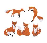 Homoyoyo 5 Stück Fuchs Aufnäher Stickerei Patch Aus Langlebigem Stoff Kleine Selbstgemacht Bügelapplikationen Zum Bekleben Und Dekorieren Von Kleidung Und Accessoires