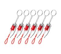 Homoyoyo 6 Stück Blutgruppen Schlüsselanhänger aus Kunststoff Halloween Party Deko Vampire Zubehör A/B/0 Typ Mix Halloween Korbfüller und Geschenk