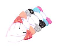 Homoyoyo 6 Stück Katzenohren Haarreif für Niedliche Party Kopfbedeckungen für Cosplay Feste und Tägliche Nutzung Bunte Haaraccessoires für Mädchen