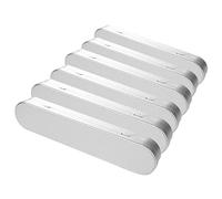 Homoyoyo 6 Stück Metall Stifteetuis mit Klappdeckel Silber Teenager Lehrer Mehrzweck Organizer für Schule Büro 17,8X3,7X1,9cm