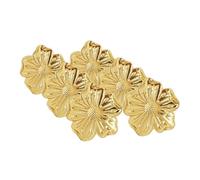 Homoyoyo 6 Stück Vintage Blumen Kommodenknöpfe aus Messing Elegante Goldene Schrankgriffe mit Blumenmuster Einfache Montage für Wohnzimmer und Schlafzimmer