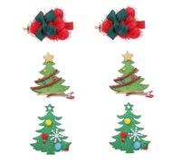 Homoyoyo 6stücke Weihnachts Haarnadeln mit Baum-motiv Weihnachtshaarspangen Festival-haarspangen Haarspangen-accessoires