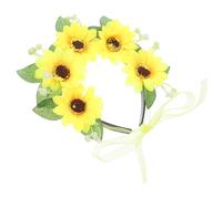 Homoyoyo Boho Haarband Blumenkranz Sonnenblume Stirnband Leicht Bequem Modisch Damen Teenager Festival Hochzeit Party Accessoire