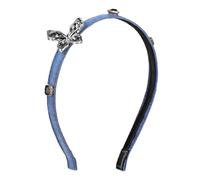 Homoyoyo Damen Jeans Haarband Schmetterlingsstirnband Dehnbar Haarstyling Alltagsaccessoire für Party Hochzeit