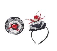 Homoyoyo Geburtstags Haarclip für Mädchen Kuchen Design 2 Stück Jeans Cherry Haarband Haarklammern Weicher Halt Festliche Haar Accessoires für Kinderfeiern