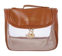 Homoyoyo PVC Kosmetiktasche Transparent mit Henkel Reise Kulturbeutel Make Up Organizer Beutel für Damen Hängender Toilettenartikel Aufbewahrer