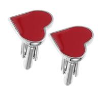 Homoyoyo Romantische Rote Herz Manschettenknöpfe Für Männer Anzugaccessoires Für Besondere Anlässe Wie Hochzeiten Und Valentinstag Robuste Und Komfortable Cufflinks Mit Einzigartigem