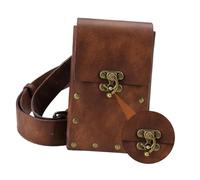 Homoyoyo Vintage Sport Gürteltasche Kleine Outdoor Lauf Und Reise Gürteltasche Unisex Braun Retro Leder