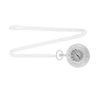Homoyoyo Vintage Taschenuhr mit Römischen Ziffern aus Kunststoff und Metall Leichtes Design Vielseitiges Accessoire für Herren im Retro Stil mit Silberner Kette