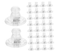 HOMSFOU 100 Stück Silikon Ohrring Rückseiten form Leichte Ohrstützen Stabilisieren Schwere Ohrringe Verhindern Herabhängen Weiß Platinfarbig für Sicheren Halt