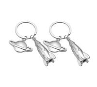 HOMSFOU 2 Stück Filigrane Metall Schlüsselanhänger Weltraum Planeten und Oxidationsbeständig Tragbarer Taschenanhänger für Damen