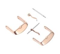 HOMSFOU 2 Stück Uhrenarmbandschließe aus Edelstahl 22mm Roségold Robuste Armbandschnallen Ersatz für Damen Uhrenarmband Praktische Uhrenschließe Zubehör