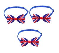 HOMSFOU 3 Stück Herren-Fliege Mit Britischer Flagge Union Jack-Fliege Britische Flagge Fliege Zum 70 Jahrestag Partygeschenk Britische Fliege Kragen Herren-Krawatte Herren-Kette