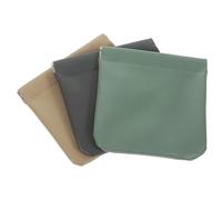 HOMSFOU 3 Stück Kleiner Kosmetiktaschen aus Wasserfestem Material Tragbare Reise Make Up Taschen ohne Reißverschluss Kleine Kulturbeutel für Damen Multifunktionale Aufbewahrungstaschen