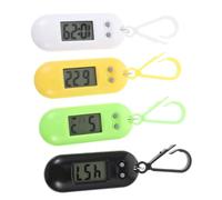 HOMSFOU 4 Stück LED Elektronische Taschenuhren als Lustiger Schlüsselanhänger mit Clip Farblich Sortiert Einfach Ablesbar zum Befestigen an Gürtel Rucksackschlaufen Zufällige Farbe